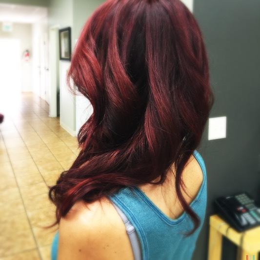 red hair painting by colour wand